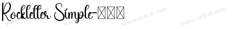 Rockletter Simple字体转换